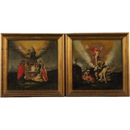 École sicilienne du XVIIIe siècle "Scènes sacrées"