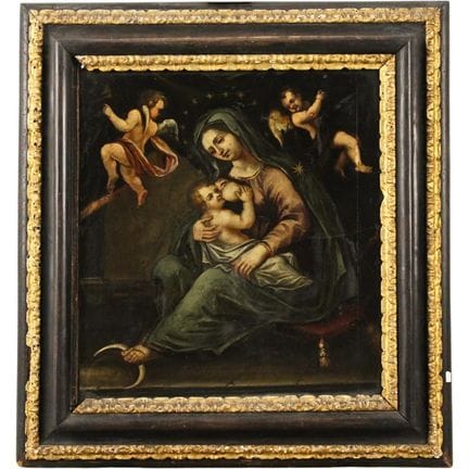 École sicilienne du XVIIIe siècle "La Madone de la