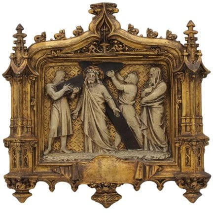 Station du Chemin de Croix n° II. Bas-relief en pl