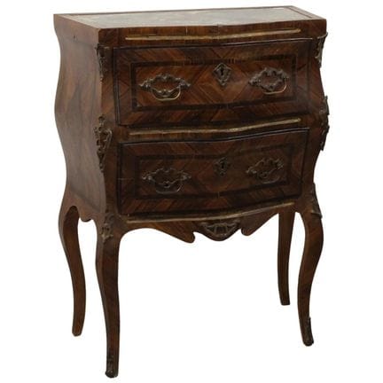 Table de chevet à deux tiroirs en palissandre, ave
