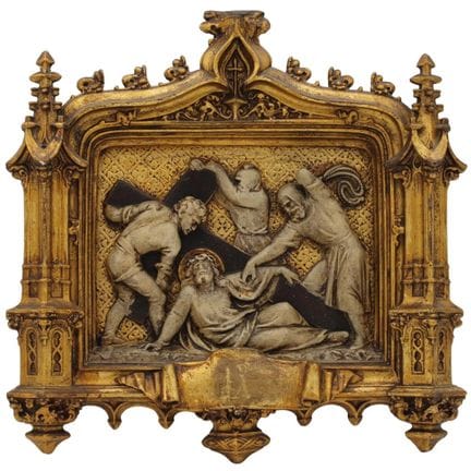 Station de la Voie des Croix n° IX. Bas-relief en 