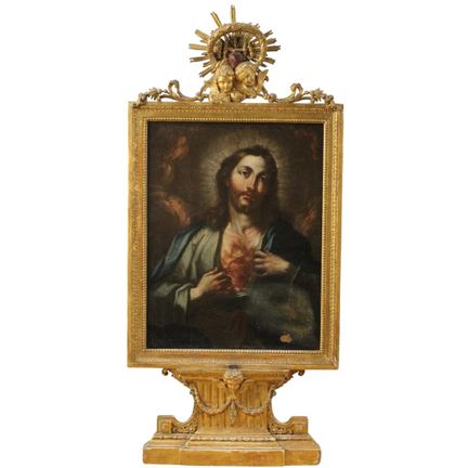 École sicilienne du XVIIe siècle « Cœur de Jésus »