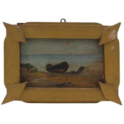 Nicolò Giannone (1848/1915) « Marine avec bateau »