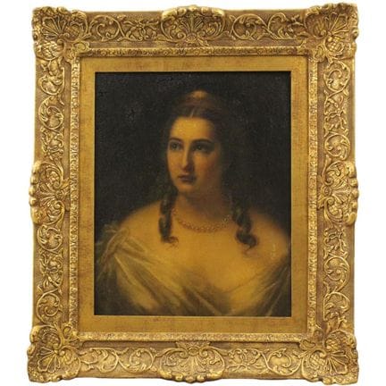 19th-century Italian painting, "Figure of a Woman.