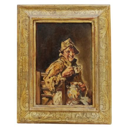 Neapolitan painter from the late 19th century, "Th