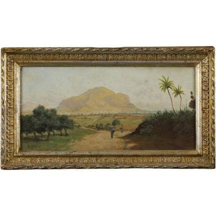 Artiste sicilien du XXe siècle, « Vue de Monte Pel