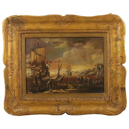 Peintre italien de la fin du XVIIIe siècle "Marins