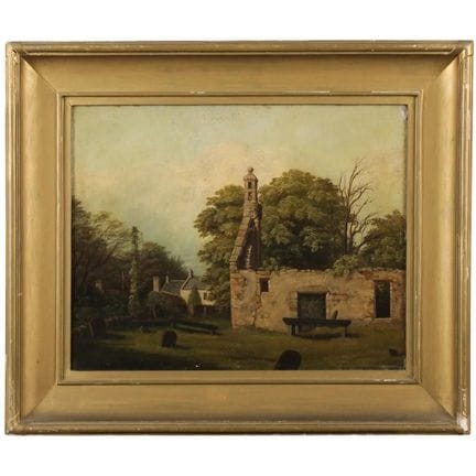 James Cassie (1819/1879) « Paysage avec ruines ». 