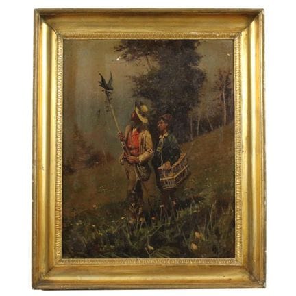 Neapolitan painter from the late 19th century, "Hu