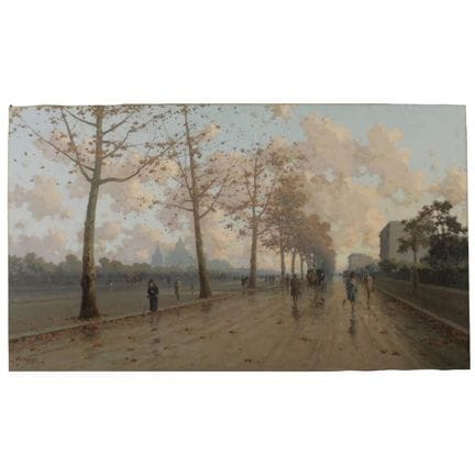 Aurelio Catti (1895/1966) "Scorcio di città con fi