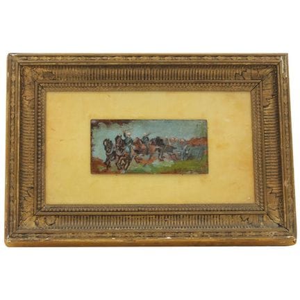 Giovanni Fattori (1825–1908) “Battle Scene” Oil pa