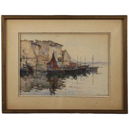 Pietro De Francisco (1873–1969) “View of a Harbor 
