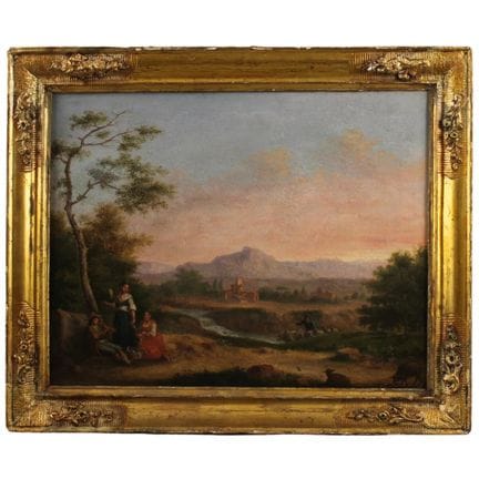 Andrea Sottile (1802/1856) « Scène bucolique ». Pe