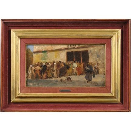 Pius Joris (1843/1921) 'People's Row for Bread' Pe