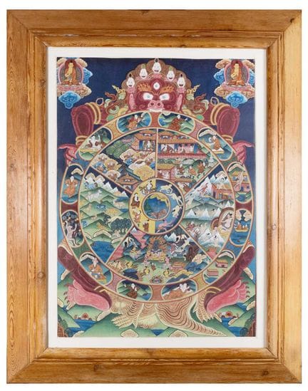Une thangka tibétaine, datant du début du XXe sièc