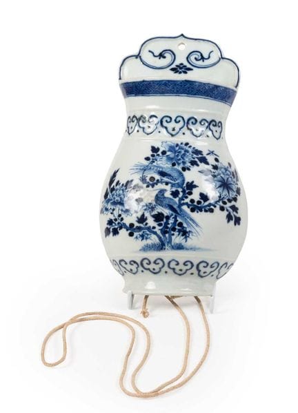 Poche murale en porcelaine chinoise, XIXe siècle, 