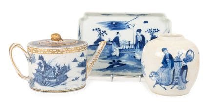 Théière chinoise en porcelaine avec couvercle, épo