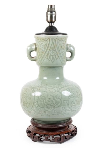 Vase chinois à glaçure céladon, de style Qianlong,