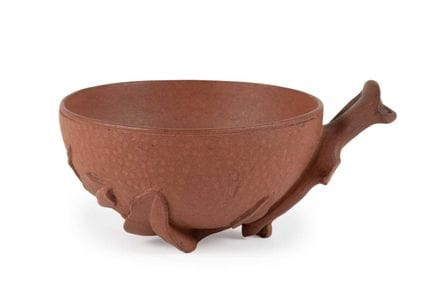 Tasse chinoise en grès d'Yixing en forme de pêche,