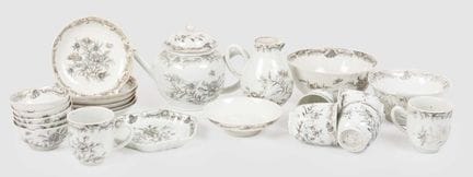 Service à thé en porcelaine chinoise, époque Qianl