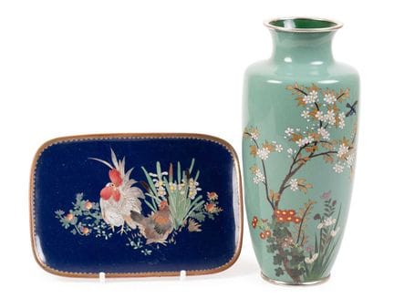 Vase japonais en émail cloisonné, période Meiji, d