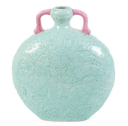 Une flasque chinoise en porcelaine à glaçure célad