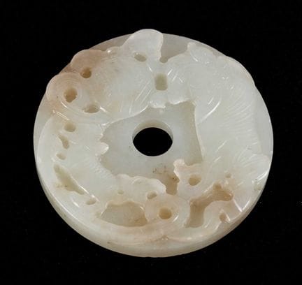 Disque « bi » chinois en jade, de style XVIIIe siè