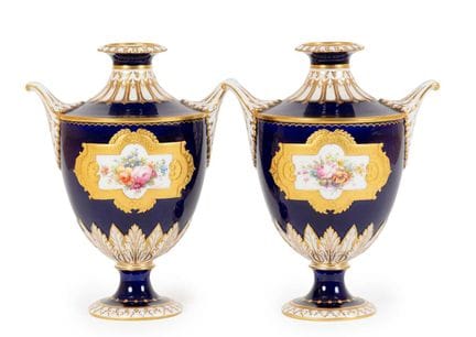 A Pair of Royal Crown Derby Porcelain Vases, by Al