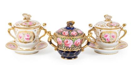 A Spode Porcelain Chocolate Cup and A Cover, circa