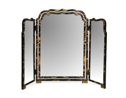 An Early 20th Century Black Japanned and Gilt-Deco