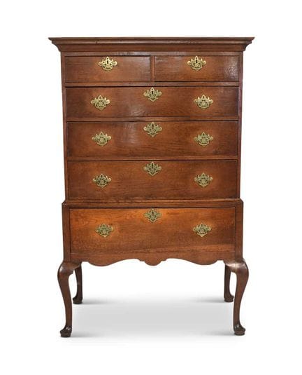 A George III Oak and Pine-Lined Chest on Stand, 3r