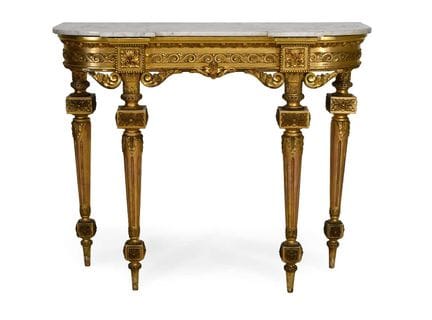 A 19th Century Gilt and Gesso Console Table, in Lo
