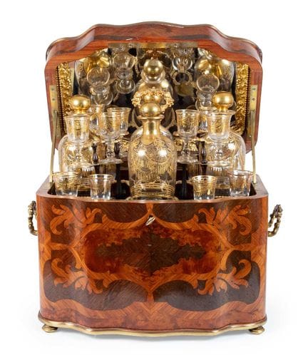 A Napoleon III Metal-Mounted Walnut and Marquetry 