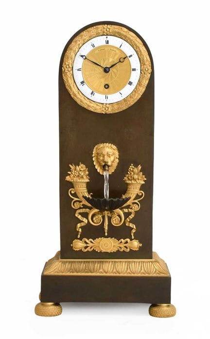 An Unusual French Parcel Gilt Bronze Automaton Wat