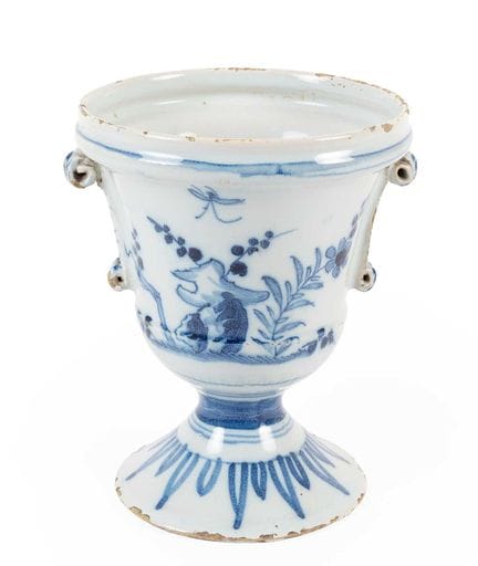 An English Delft Vase, circa 1740, of campana form