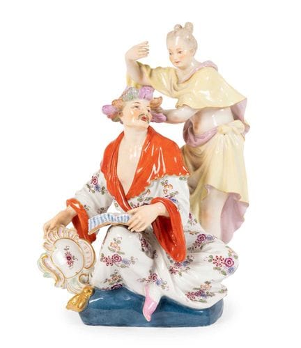 A Meissen Porcelain Chinoiserie Group, late 19th c