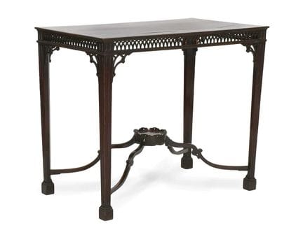 A Chippendale Revival Carved Mahogany Centre Table