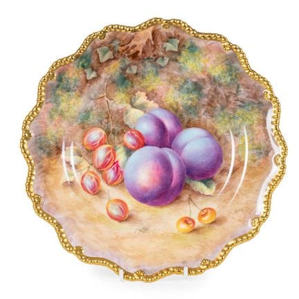 A Royal Worcester Porcelain Plate, by Harry Ayrton