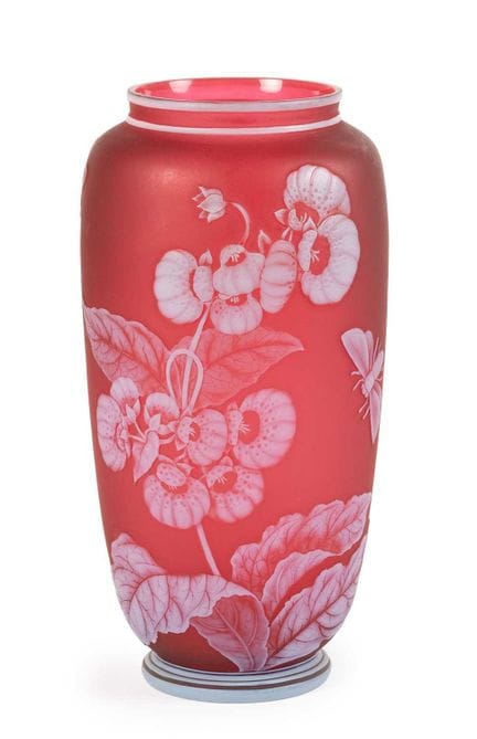 A Cameo Glass Vase, probably by Thomas Webb & Sons