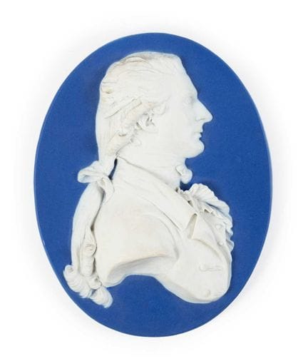 A Wedgwood & Bentley Blue Jasper Plaque of John Ph