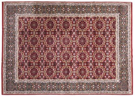 Indian Carpet of Mughal Design, Modern The raspber