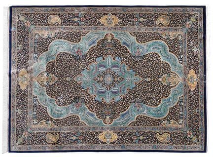 Very Fine Ghom Rug Central Iran, Modern The deep i