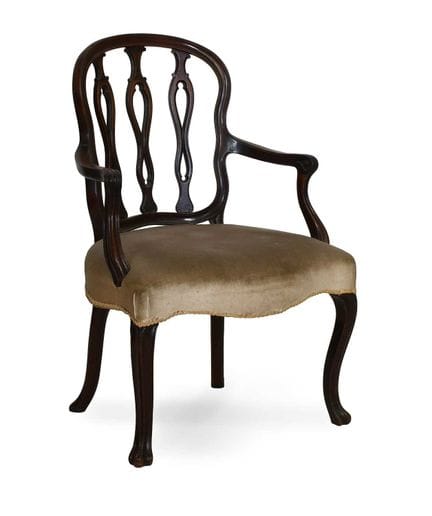 Ein Mahagoni-Sessel im Hepplewhite-Stil aus der Ze
