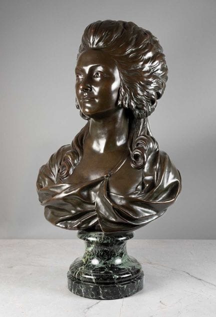 Nach Augustin Pajou (1730–1809): Eine Bronzebüste 