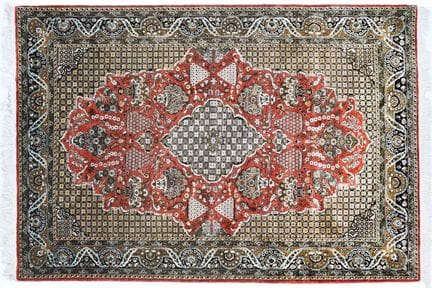 Silk Ghom Rug Central Iran, Circa 1970 The pale ra