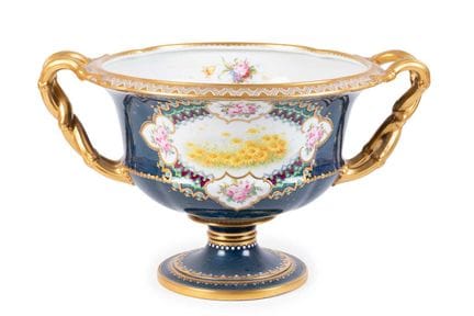 A Royal Crown Derby Porcelain Warwick Vase, by Dés