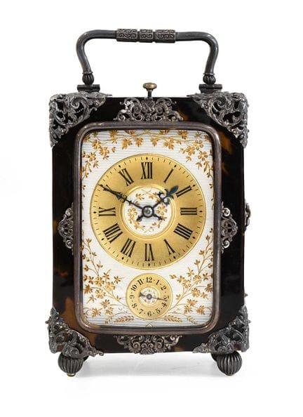 A Tortoiseshell Silver Mounted Grande Sonnerie Rep