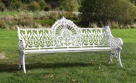A Victorian Coalbrookdale Style Cast Iron Peacock 