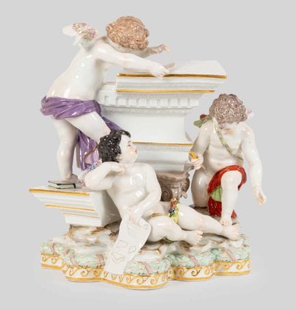 A Meissen Porcelain Figure Group Representing Arch