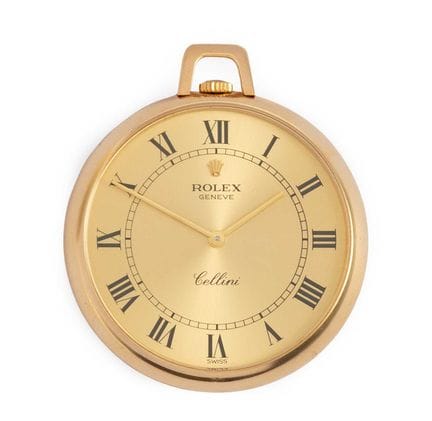Rolex: Reloj de bolsillo de cara abierta de oro de